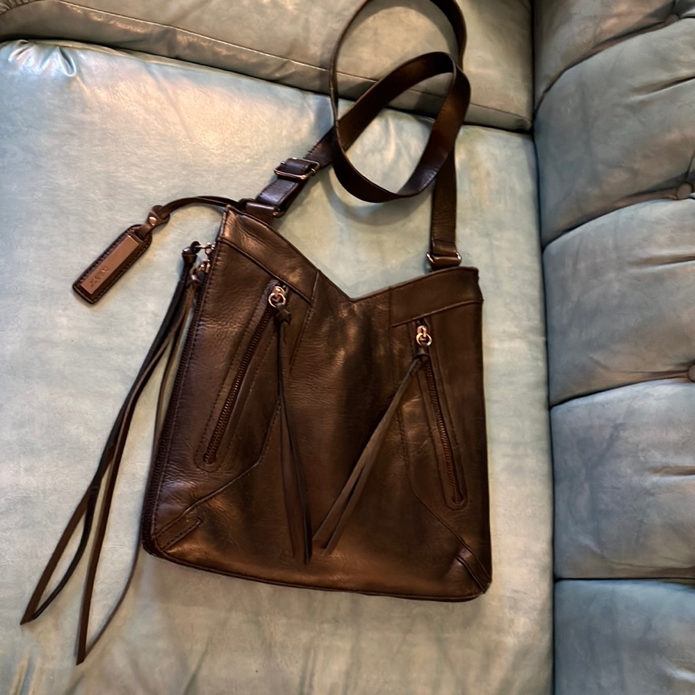 JOE’S Black Genuine Leather Crossbody Bag
